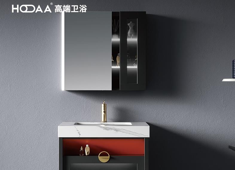 HOAA實(shí)木帶浴室鏡浴室柜Y2199-800