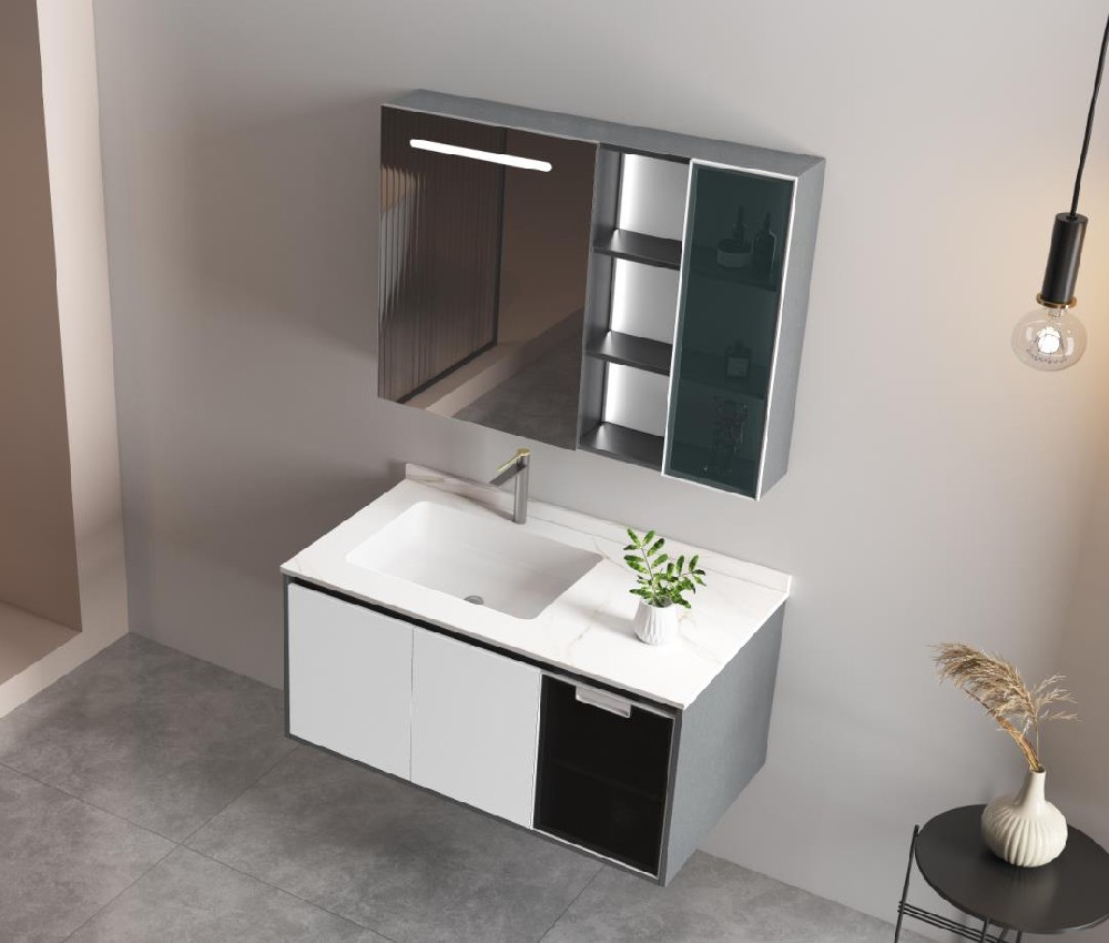 HOAA烤漆浴室柜型號(hào)8114無(wú)縫盆